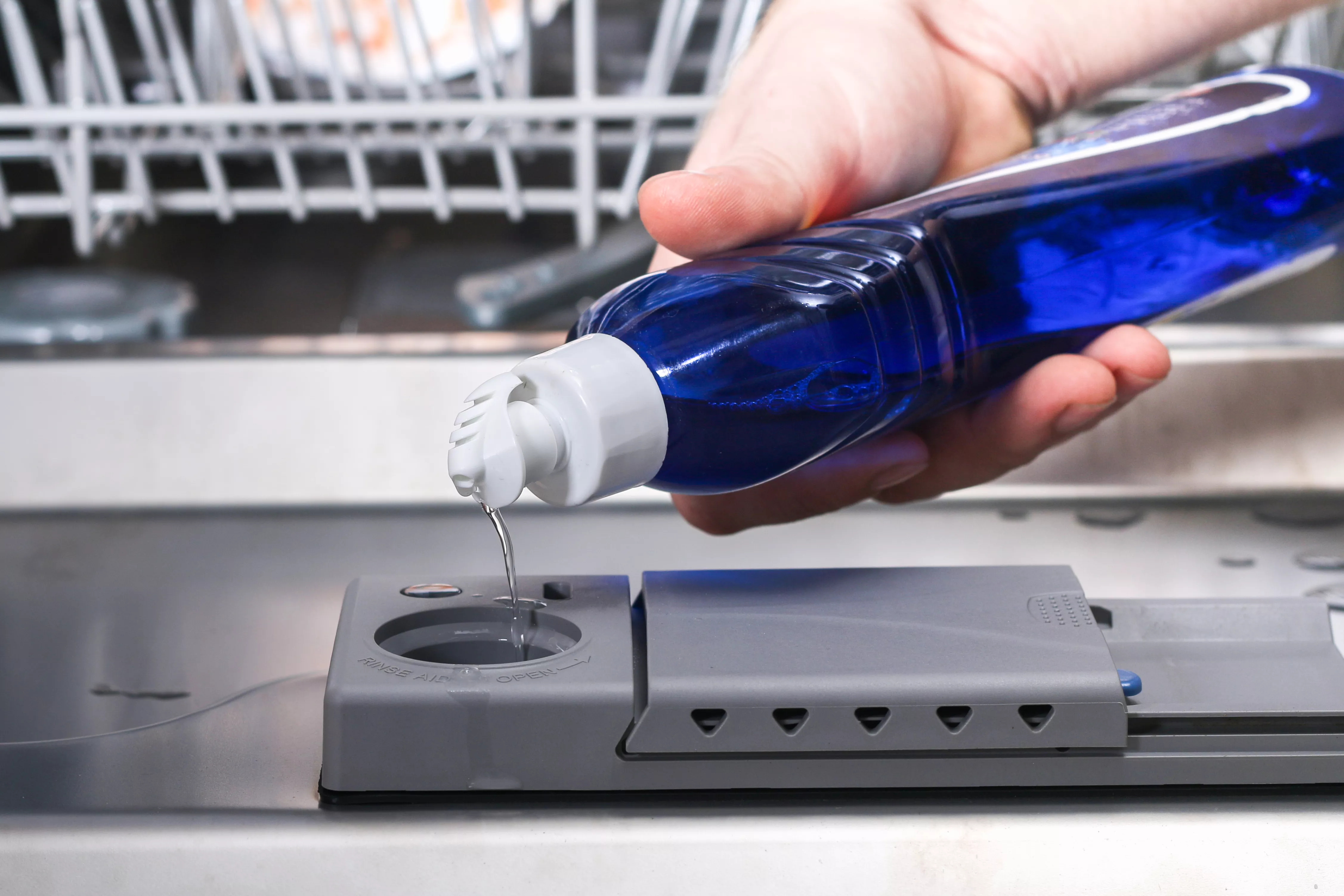 rinse aid used in a dishwasher