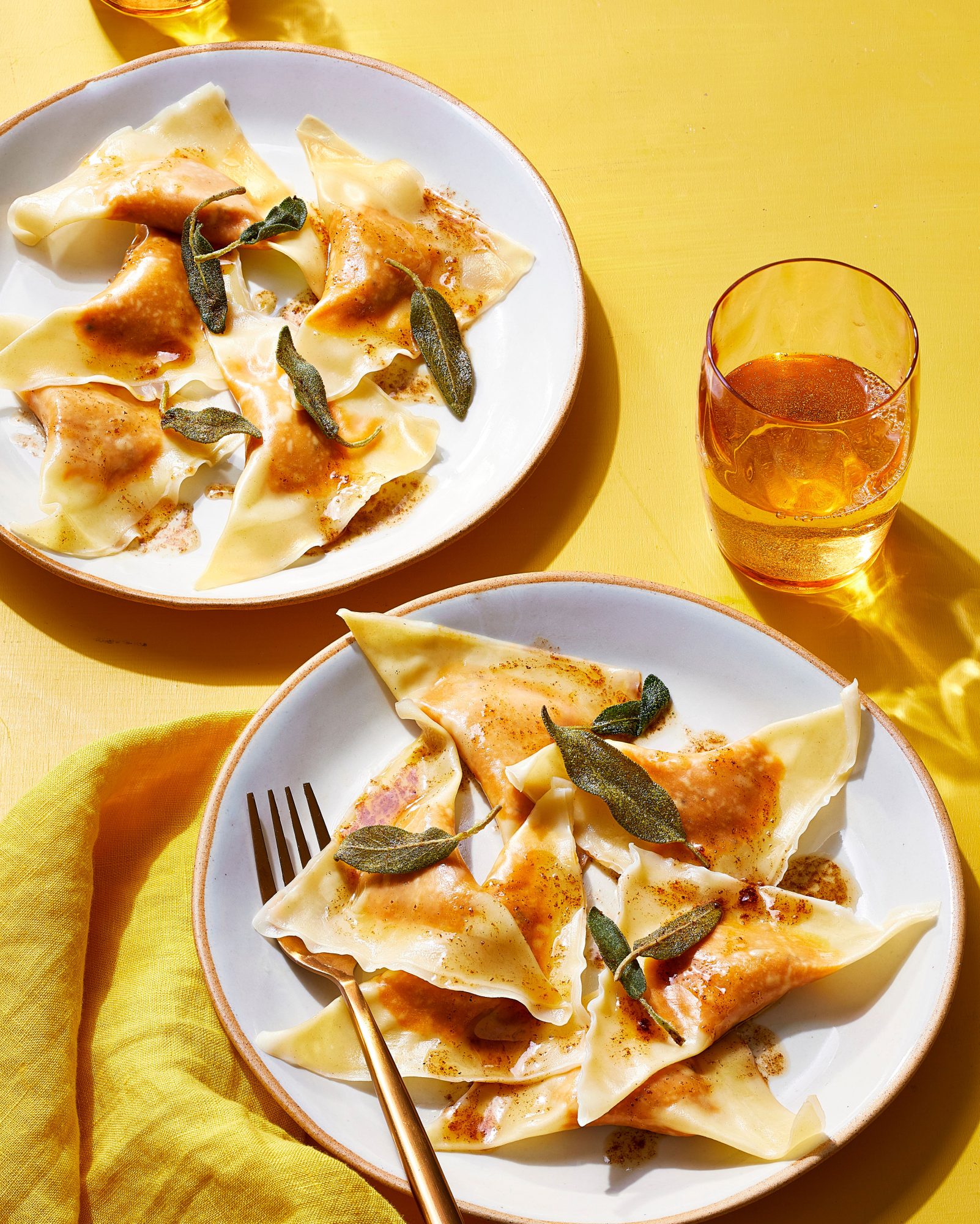 Butternut “Ravioli” with Brown Butter and Sage